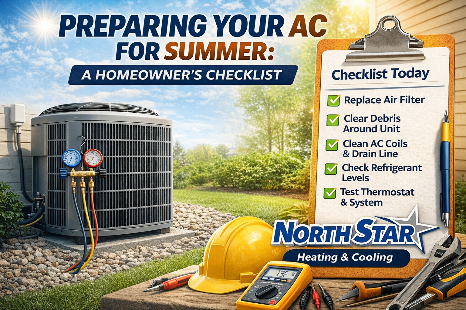 Preparing Your AC for Summer checklist — North Star Heating & Air Conditioning